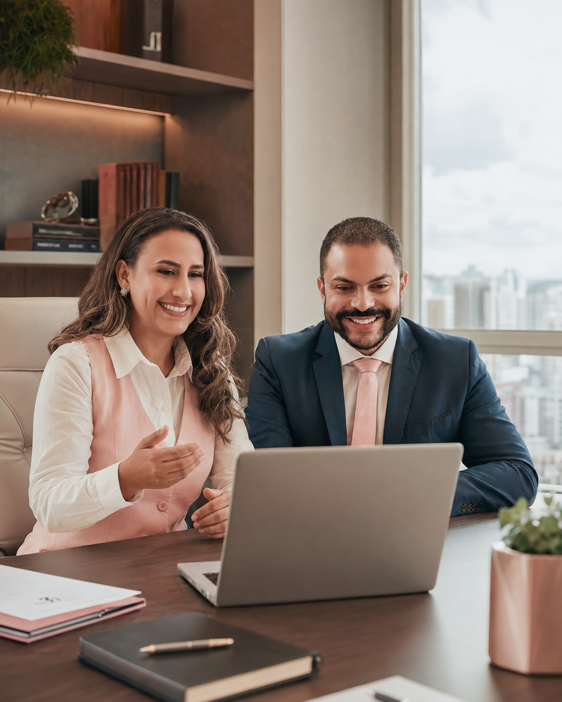 Dr. Eric Ferreira e Dra. Priscila Prates em atendimento online